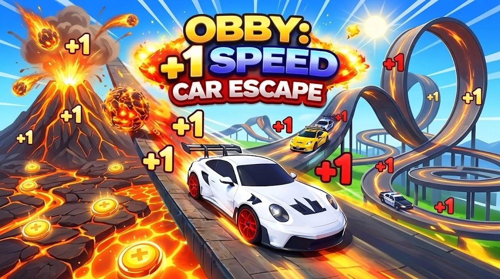 Obby: +1 Speed Car Escape